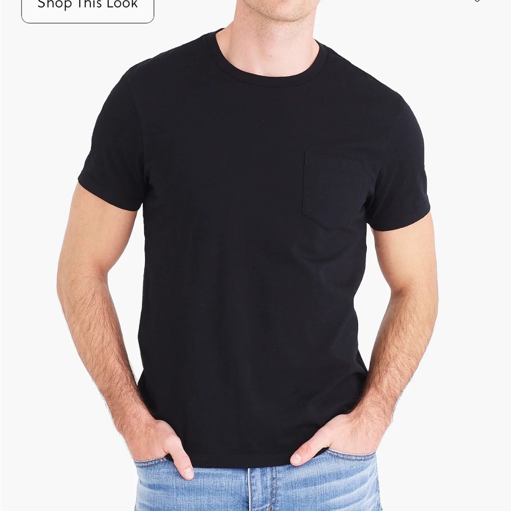 J. Crew Men’s Black Short-Sleeve Crewneck with Pocket